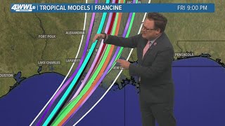 Tuesday 130pm Tropical Update TS Francine loosely organized [upl. by Lezah]