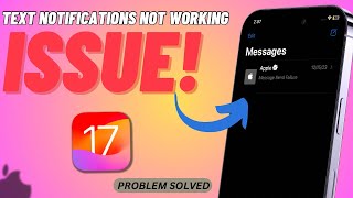 How To Fix Text Notifications Not Working in iPhone 15  15 Pro  15 Pro Max [upl. by Giffard]