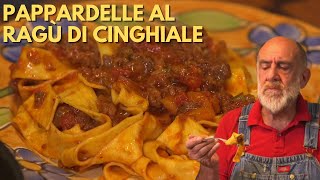 PAPPARDELLE AL RAGÙ DI CINGHIALE  Le ricette di Giorgione [upl. by Amliw322]