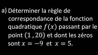 Fonction quadratique forme factorisée [upl. by Enalb958]