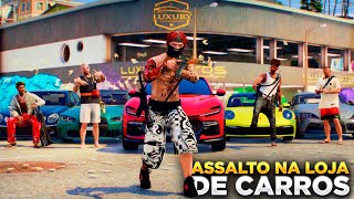 GTA V VIDA DO CRIME  METI O ASSALTO NA CONCESSIONÁRIA DEI UMA NAVE 0KM PRA CADA UM DA TROPA🔫 86 [upl. by Darsey]