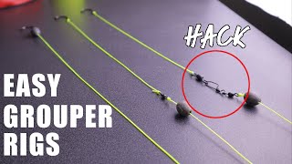 How to tie a Grouper rig THREE different ways including a grouper rig HACK [upl. by Atinhoj]