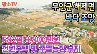 전남토지매매 1529 무안군 해제면 바다조망 1924㎡ 582평 전원주택 amp 주말농장 부지 매매가 3800만원 [upl. by Cychosz684]