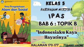 INDONESIAKU KAYA HAYATINYA  IPAS BAB 6  TOPIK B  KELAS 5 KURMER HAL 170177  KUNCI JAWABAN [upl. by Ecneralc]