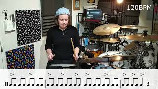 Low Moeller Technique Development Exercises drum tutorial [upl. by Lyrehs]