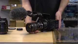 Metabones EF on Sony FS100 [upl. by Christabelle143]