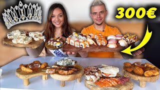 JE MANGE 300€ de SUSHIS avec MISS HAUTEGARONNE  Elle me lance des Gages [upl. by Osmond208]