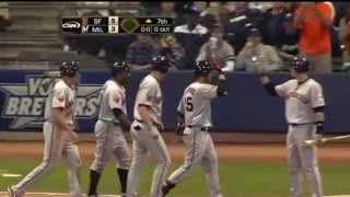 Brandon Crawford First Major League Hit [upl. by Eno]