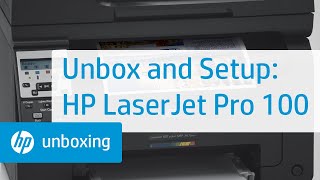 Unboxing and Setup  HP LaserJet Pro 100  HP [upl. by Dorehs]