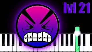 Geometry Dash  Level 21 Fingerdash  Piano Tutorial [upl. by Zat]