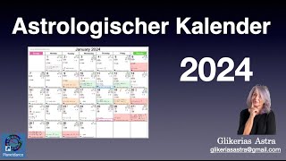 Astrologischer Jahreskalender 2024 freies download für dich [upl. by Eerot]