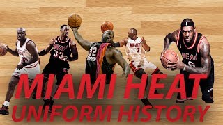 NBA Uniform History  Miami HEAT [upl. by Nnazil]