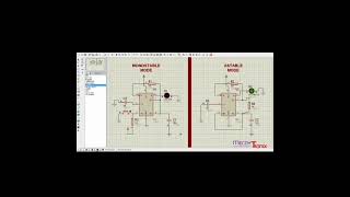 Multivibrators  Simulation of astable and monostable modes of timer IC using Proteus Design Suite [upl. by Relyat924]