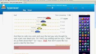 Super Typing Speed in Typeracer 2010 [upl. by Sivra168]