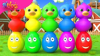 5 Little DucksLearn Colors Song  BluLoo Nursery Rhymes amp Kids Songs [upl. by Yenetruoc]