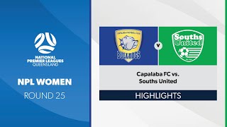 NPL Women R25  Capalaba FC vs Souths United Highlights [upl. by Shari]