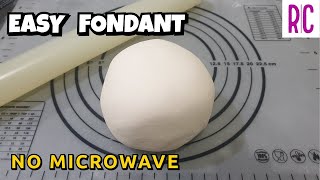 MARSHMALLOW FONDANT  3 INGREDIENT FONDANT  Fondant without microwave oven  Recel Creates [upl. by Malley]