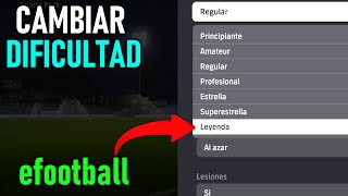 COMO CAMBIAR LA DIFICULTAD EN EFOOTBALL 2025 [upl. by Yessydo301]