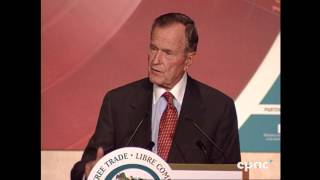 George HW Bush on Canada–US Trade – June 5 1999 [upl. by Pega]