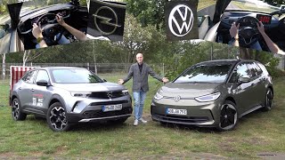 Volkswagen ID3 gegen Opel Mokka e  Welcher stromert besser Vergleichstest Test Review [upl. by Portwin263]