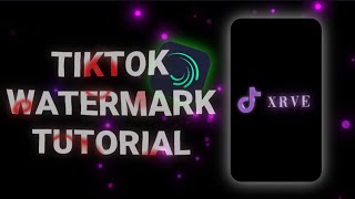 TikTok Watermark Intro on Alight Motion Tutorial [upl. by Cirederf]