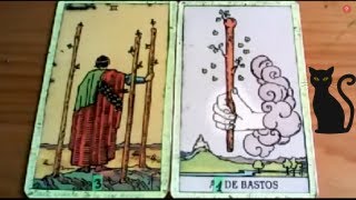 Combinaciones tarot con EL TRES DE BASTOS  ARCANOS MENORES DE BASTOS Por TARA [upl. by Odama546]