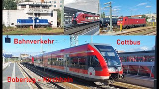 Abendlicher Bahnverkehr in Cottbus und Doberlug  Kirchhain [upl. by Ayhdiv]