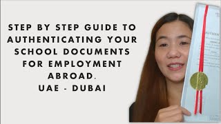 How to DFA Authenticate Your Documents TOR amp Diploma for Employment AbroadUAE amp MOFA attestation [upl. by Groscr652]