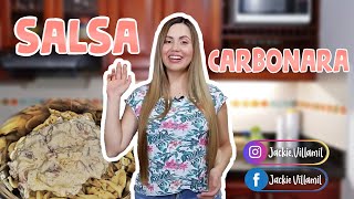 SALSA tipo quotCARBONARAquot para pasta 🍝👩🏼‍🍳 versión sin huevo [upl. by Hess]