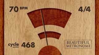 70 BPM 44 Wood Metronome HD [upl. by Ardnod]