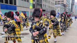 NYC Tartan Day Parade with Dougray Scott April 6 2024 [upl. by Sigismond624]