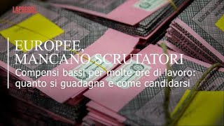 Europee mancano scrutatori compensi bassi per molte ore di lavoro [upl. by Annaegroeg]