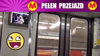 Metro Warszawa Przejazd Kabaty Młociny cała trasa  Warsaw Underground [upl. by Sikleb]