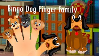 Bingo Dog Finger Family  English Nursery Rhymes for Kids [upl. by Hnad]