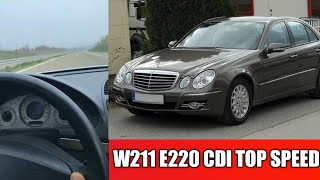 W211 E220 CDI Top Speed [upl. by Lewak558]