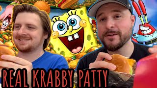 Trying a REAL KRABBY PATTY at Wendy’s  SpongeBob Food Vlog [upl. by Henriques]