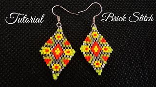 How To Make Brick Stitch Earrings [upl. by Eidualc119]