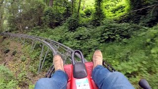 Gatlinburg Mountain Coaster onride HD POV 60fps Moonshine Mountain Coaster [upl. by Ekeiram]