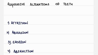 Regressive alterations of teeth [upl. by Spancake]