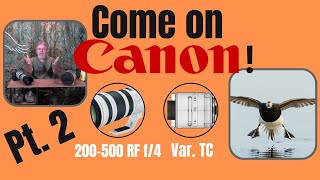 Canon 200500 f4 RF and Variable Teleconverter  Come on Canon Pt 2 [upl. by Eetnahs502]