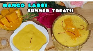 மாம்பழம் லஸ்ஸி இப்படி செய்து பாருங்க  mango lassi recipe with mango pulp  summer recipe [upl. by Ecela]