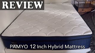 PAMYO 12 Inch Hybrid Mattress Review [upl. by Fowle]