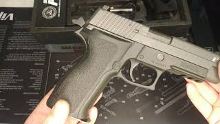 Tokyo Marui Sig P226 E2 with Guarder Full Metal Kit Airsoft Quick Look at one of my fav TM Pistols [upl. by Aiek861]