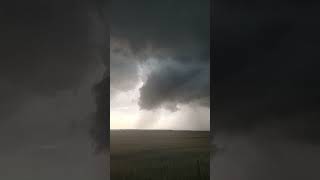 Large Rotating Funnel Cloud north of Ringwood OK stormchase stormchasing tornado [upl. by Aidni]