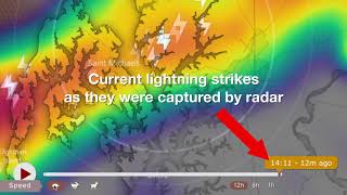 Windy Radar now shows current lightning strikes [upl. by Nodnart]