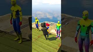 GTA 5 Epic Spiderman Ragdolls  Jumps  Fails ep222 shorts [upl. by Ardnasirhc]