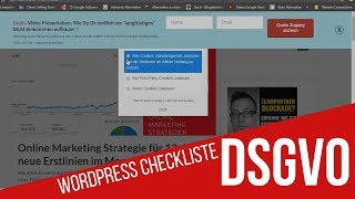 DSGVO Wordpress Checkliste und Plugins ✅ [upl. by Nerrual]