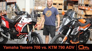 Yamaha Tenere 700 vs KTM 790 ADV comparison by Outback Motortek [upl. by Arraik]