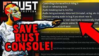 RUST CONSOLE UPDATE THAT WILL SAVE THE GAME [upl. by Ilarin]