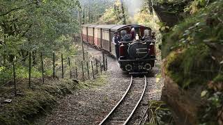 A montage of trains on the Saturday afternoon of Ffestiniog Bygones 2024 [upl. by Bernetta]